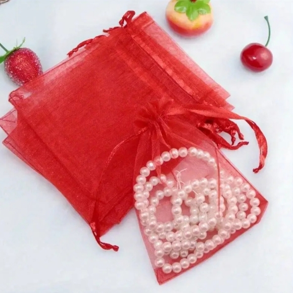 40 Colorful Organza Gift Bags Set - Picture 2 of 6